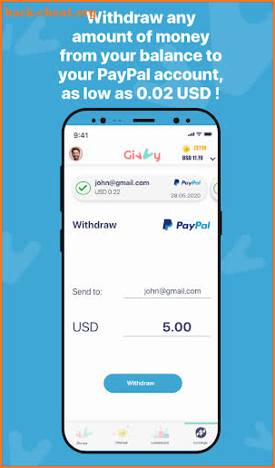 Earn money for Free with Givvy! screenshot