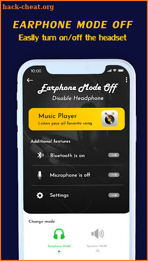 Earphone Mode Off : Disable Headphone screenshot