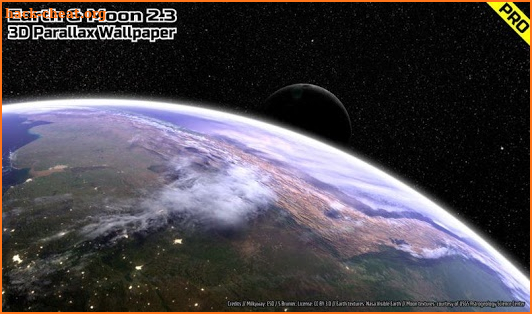 Earth & Moon in HD Gyro 3D PRO Parallax Wallpaper screenshot