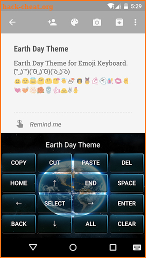 Earth Day Emoji Keyboard Theme screenshot