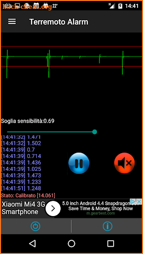 Earthquake Alarm Adv screenshot