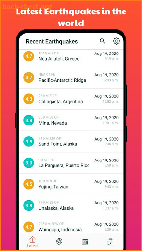 Earthquake Alerts screenshot