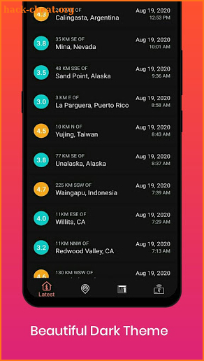 Earthquake Alerts screenshot