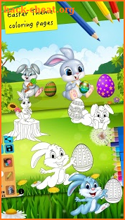 Easter bunny egg coloring book screenshot