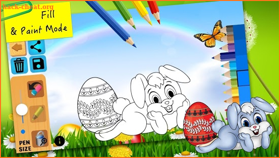 Easter bunny egg coloring book screenshot