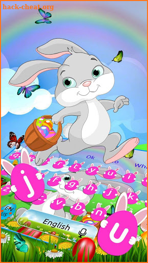 Easter Bunny Eggs Keyboard Theme screenshot