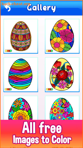 Easter Eggs Color by Number Painting Book screenshot