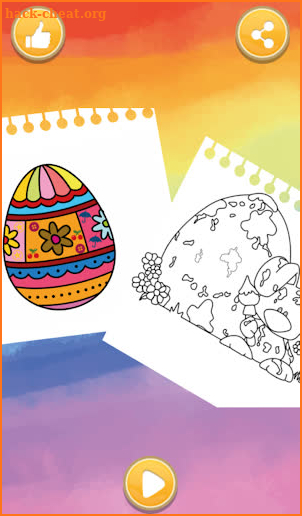 Easter eggs coloring book screenshot