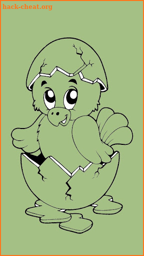 Easter eggs coloring page game screenshot