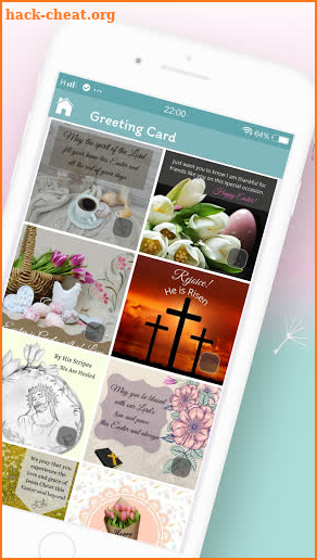 Easter greetings card screenshot