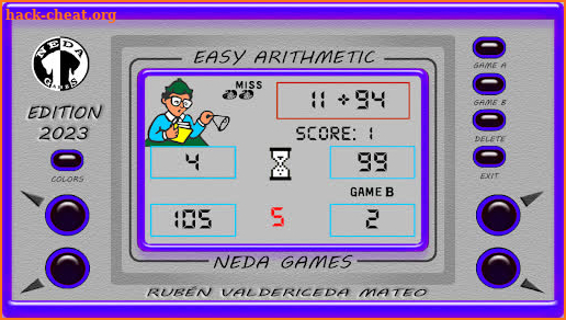 Easy arithmetic screenshot