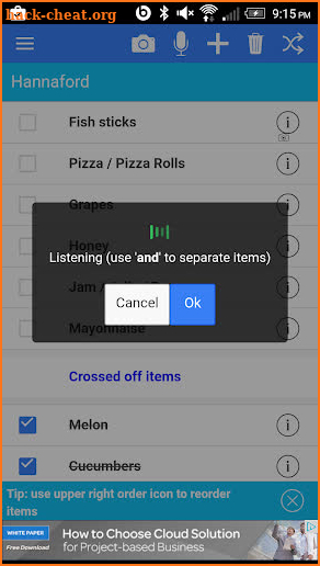 Easy Grocery List screenshot