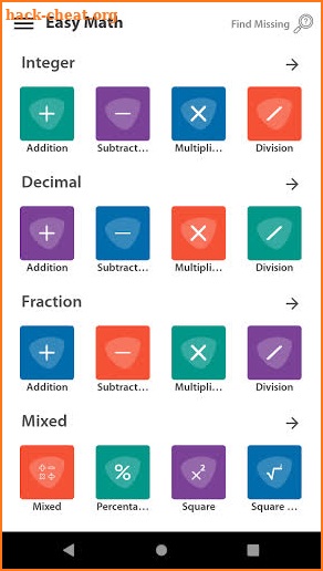 Easy Math 4 Operations Worksheets screenshot