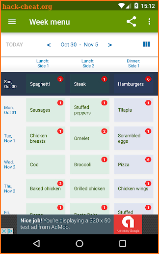 Easy Menu Planner screenshot