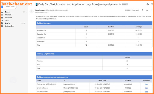 Easy Phone Tracker, Monitor Calls & Texts (No Ads) screenshot