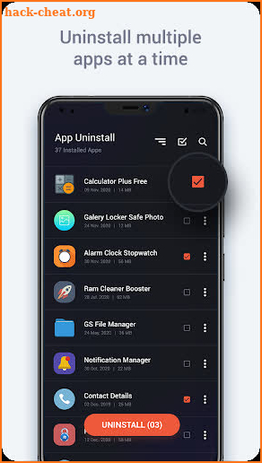 Easy Uninstalling App & App Backup, Restore & Info screenshot