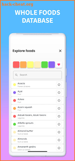 Eat the Rainbow Food Journal screenshot