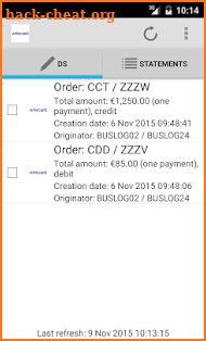 eBanking VEU screenshot