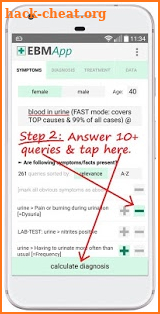 EBMApp: Diagnose fever screenshot