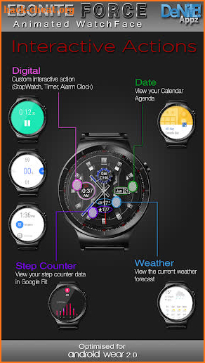 Ebonite Force HD WatchFace screenshot