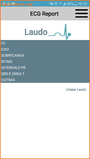 ECG Report screenshot