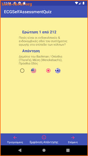 ECG Self Assessment Quiz screenshot