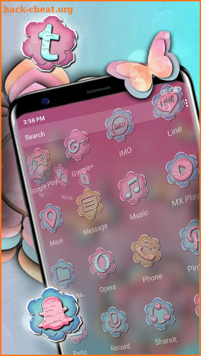 Echeveria Flower Launcher Theme screenshot