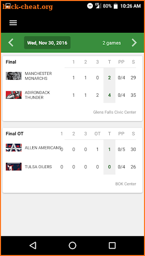 ECHL screenshot