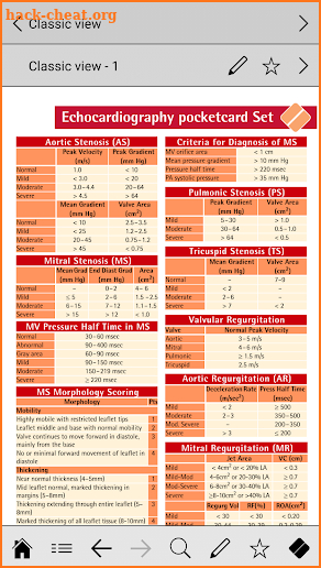 Echocardiography pocketcards screenshot