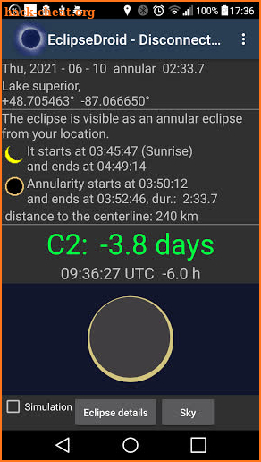 EclipseDroid USB light screenshot