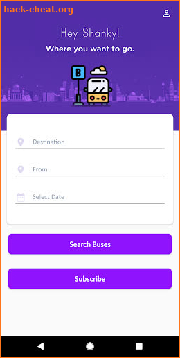 Eco-Bus booking app screenshot