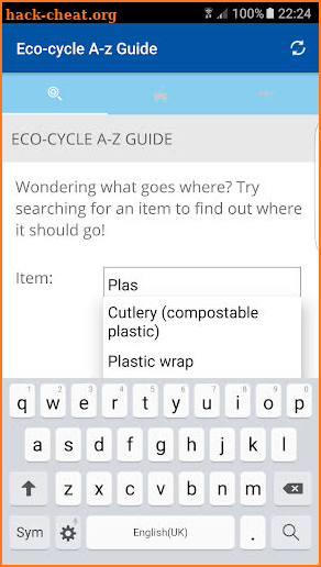 Eco-Cycle A-Z Recycling Guide screenshot