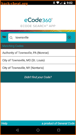 eCode Search screenshot