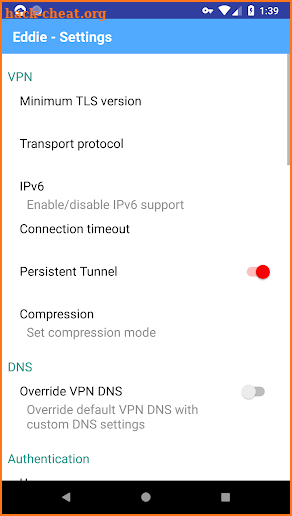 Eddie - AirVPN official OpenVPN GUI screenshot