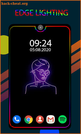 Edge Lighting Colors-Borderlight Live Wallpaper screenshot