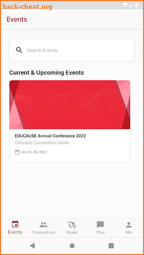 EDUCAUSE EVENTS screenshot