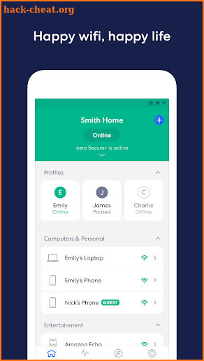 eero home wifi system screenshot