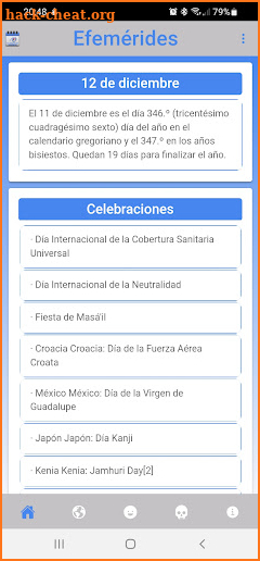 Efemérides screenshot