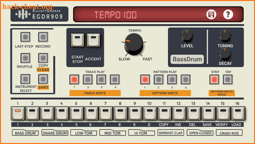 EGDR909 - Drum Machine screenshot