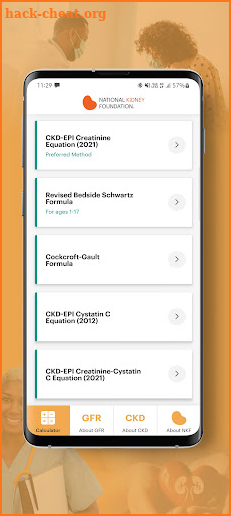 eGFR Calculators screenshot