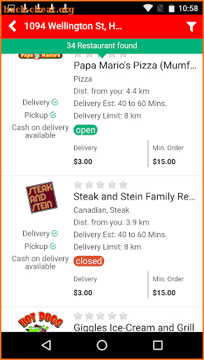 eGrub Local Food Delivery App screenshot