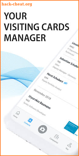Eight: Visiting card scanner & digital card holder screenshot