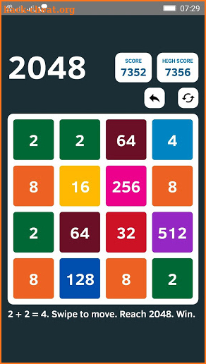 Ekstar 2048 screenshot