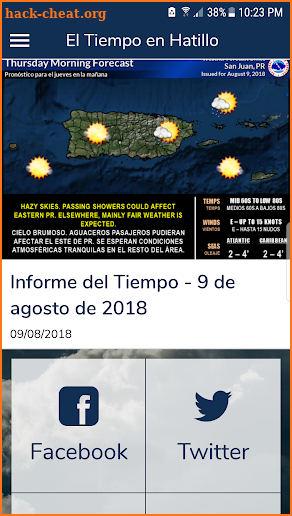 El Tiempo en Hatillo screenshot