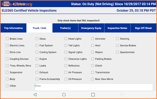 ELD365 Electronic Logbook screenshot