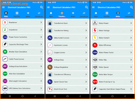 Electrical Calculation PRO screenshot