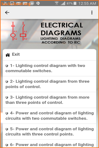 Electrical diagrams screenshot