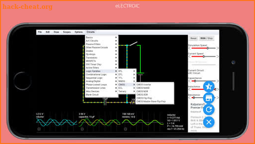 Electronic Circuit Simulator screenshot