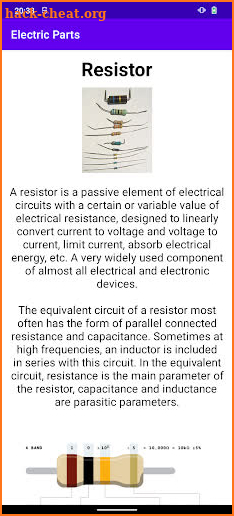 Electronic components screenshot