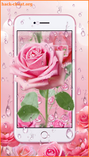 Elegant 3D Pink Rose Theme screenshot